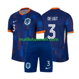 Maillot de Foot Pays-Bas Matthijs de Ligt 3 Extérieur UEFA EURO 2024 - Enfant